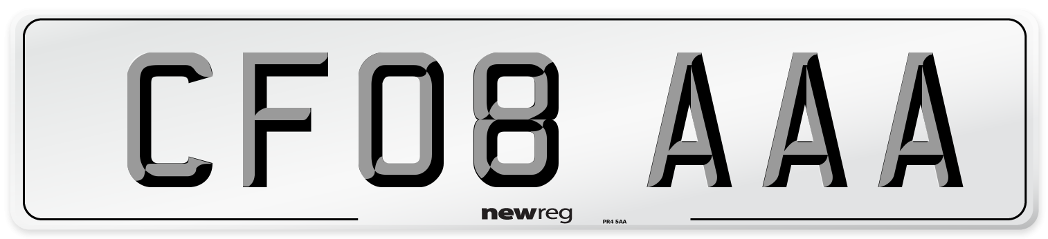 CF08 AAA Number Plate from New Reg